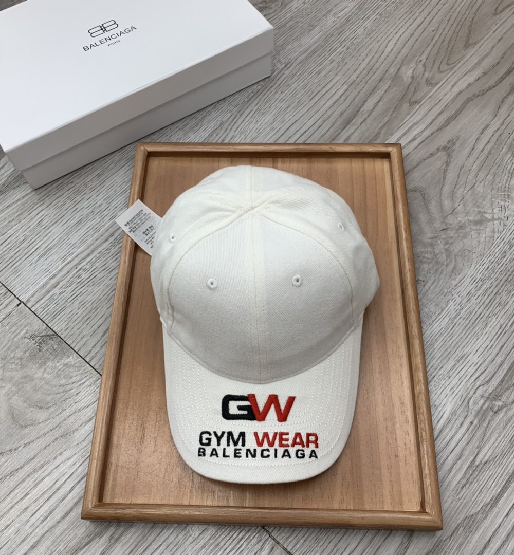 Balenciaga Logo Cap In White