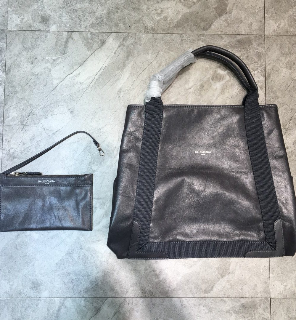 Balenciaga Navy Medium Cabas Tote Bag In Gray, For Women, Women's Bags 14.1in/36cm