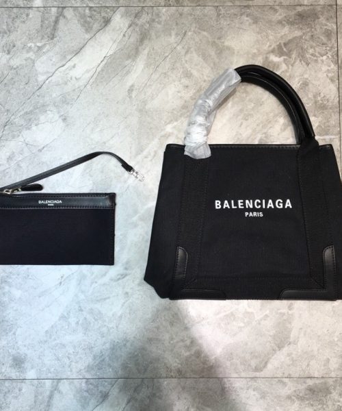Balenciaga Navy Small Cabas Tote Bag In Black, For Women, Women's Bags 18.5in/47cm 3399332HH3N1000