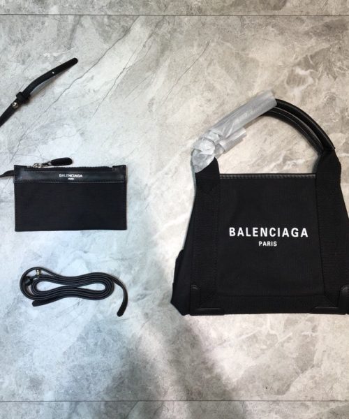 Balenciaga Navy XS Tote Bag In Black, For Women, Women's Bags 12.6in/32cm 3903462HH3N1000