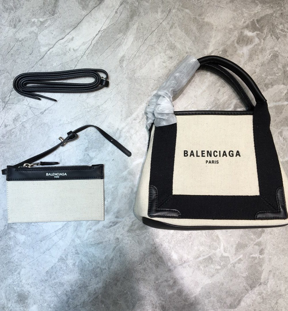 Balenciaga Navy XS Tote Bag In Black, For Women, Women's Bags 12.6in/32cm 3903462HH3N9260
