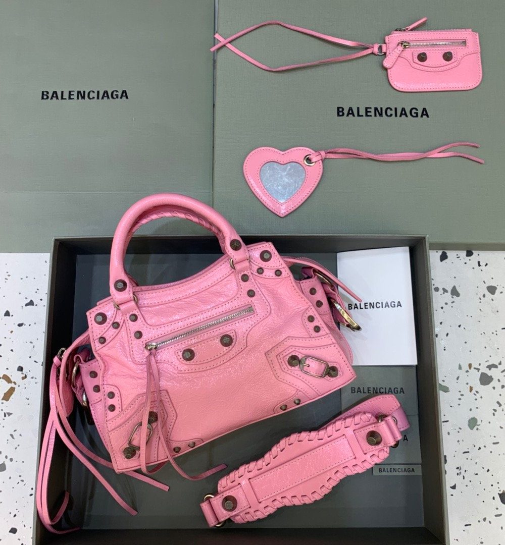 Balenciaga Neo Cagole XS Handbag In Pink, For Women, Women's Bags 10.2in/26cm 700940210B05812