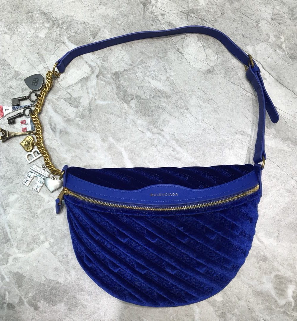 Balenciaga Souvenir XXS Belt Bag In Blue, For Women, Women's Bags 11.8in/30cm