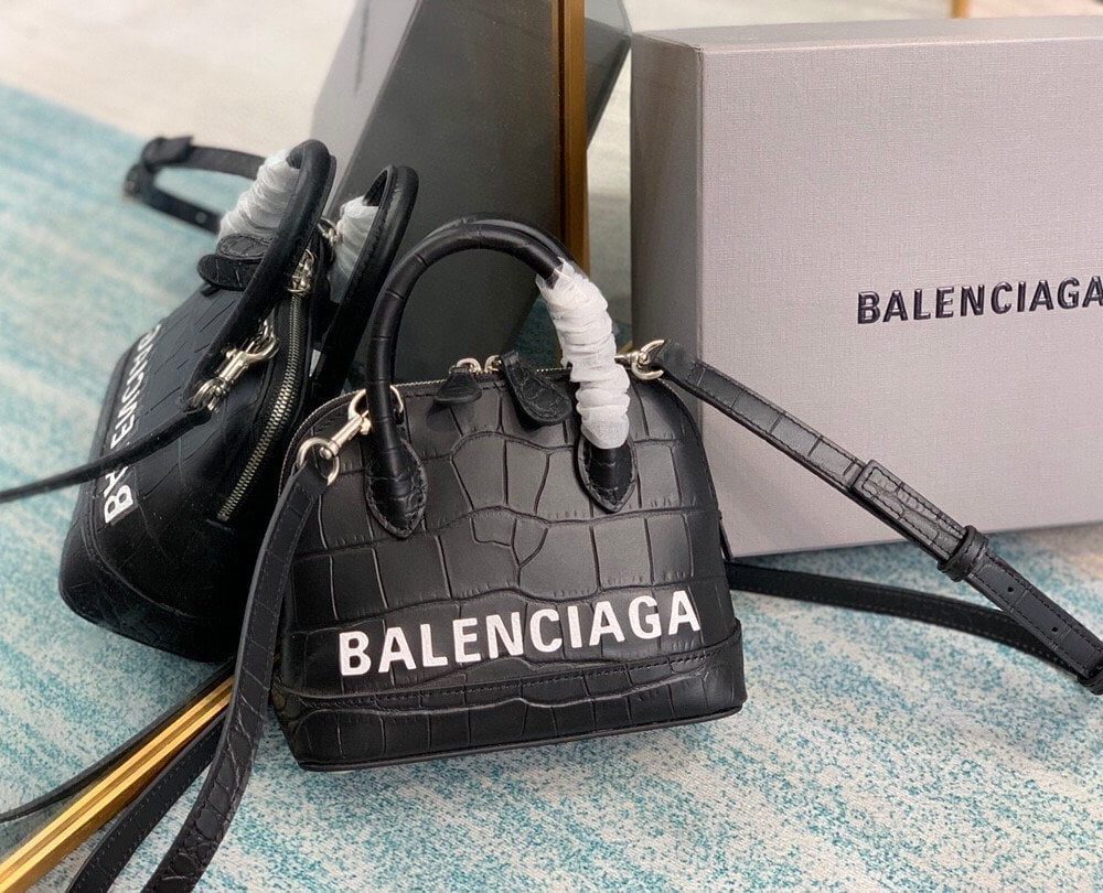 Balenciaga Ville Mini Handbag In Black, For Women, Women's Bags 7in/18cm