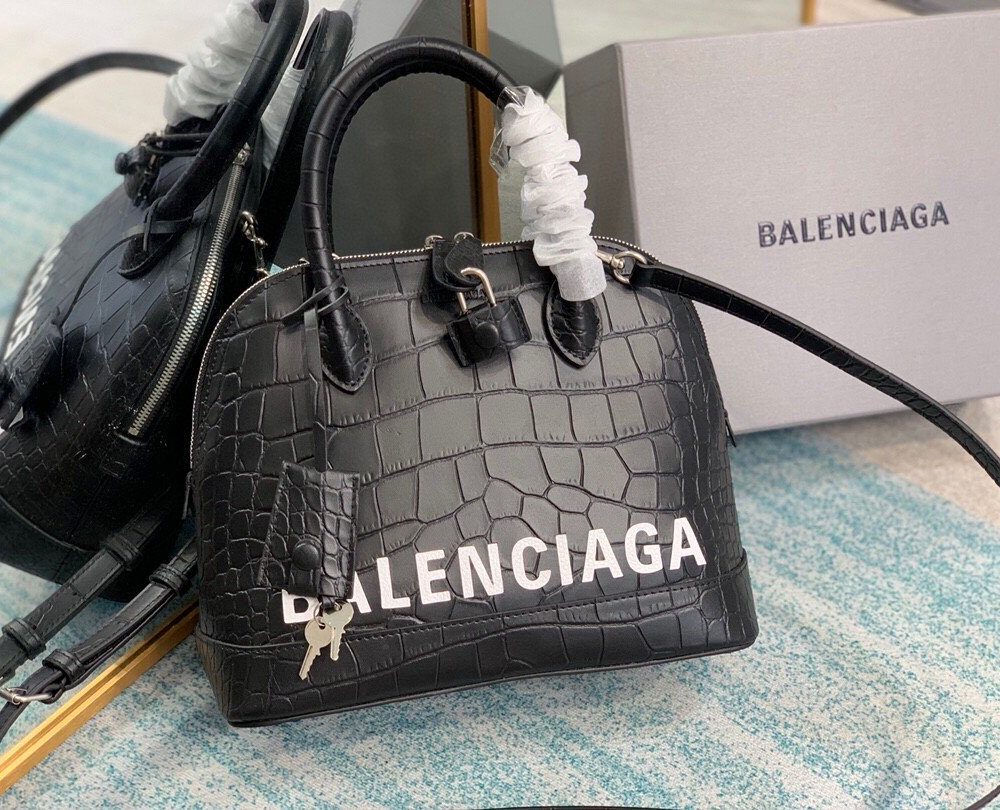Balenciaga Ville Small Handbag In Black, For Women, Women's Bags 10.2in/26cm