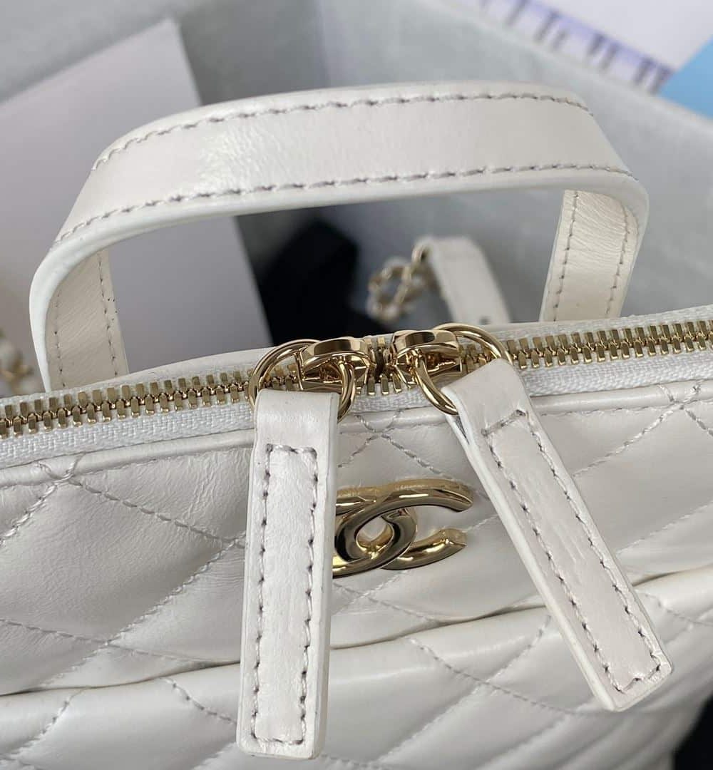 [REP 1:1] CC Rucksack Backpack Black/White/Pink/ Steel Blue For Women 7.1in / 18cm AS3332