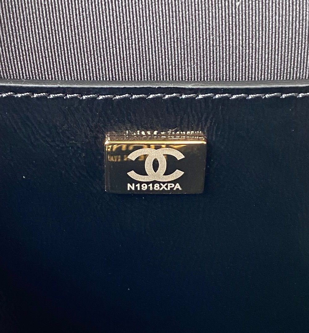 [REP 1:1] CC Rucksack Backpack Black/White/Pink/ Steel Blue For Women 7.1in / 18cm AS3332