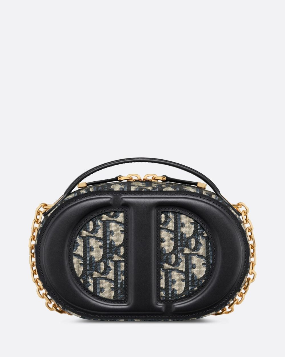 1:1 Replica CD Signature Oval Camera Bag Blue For Women S2201UTZQ_M928- 18 Cm/ 7 Inches