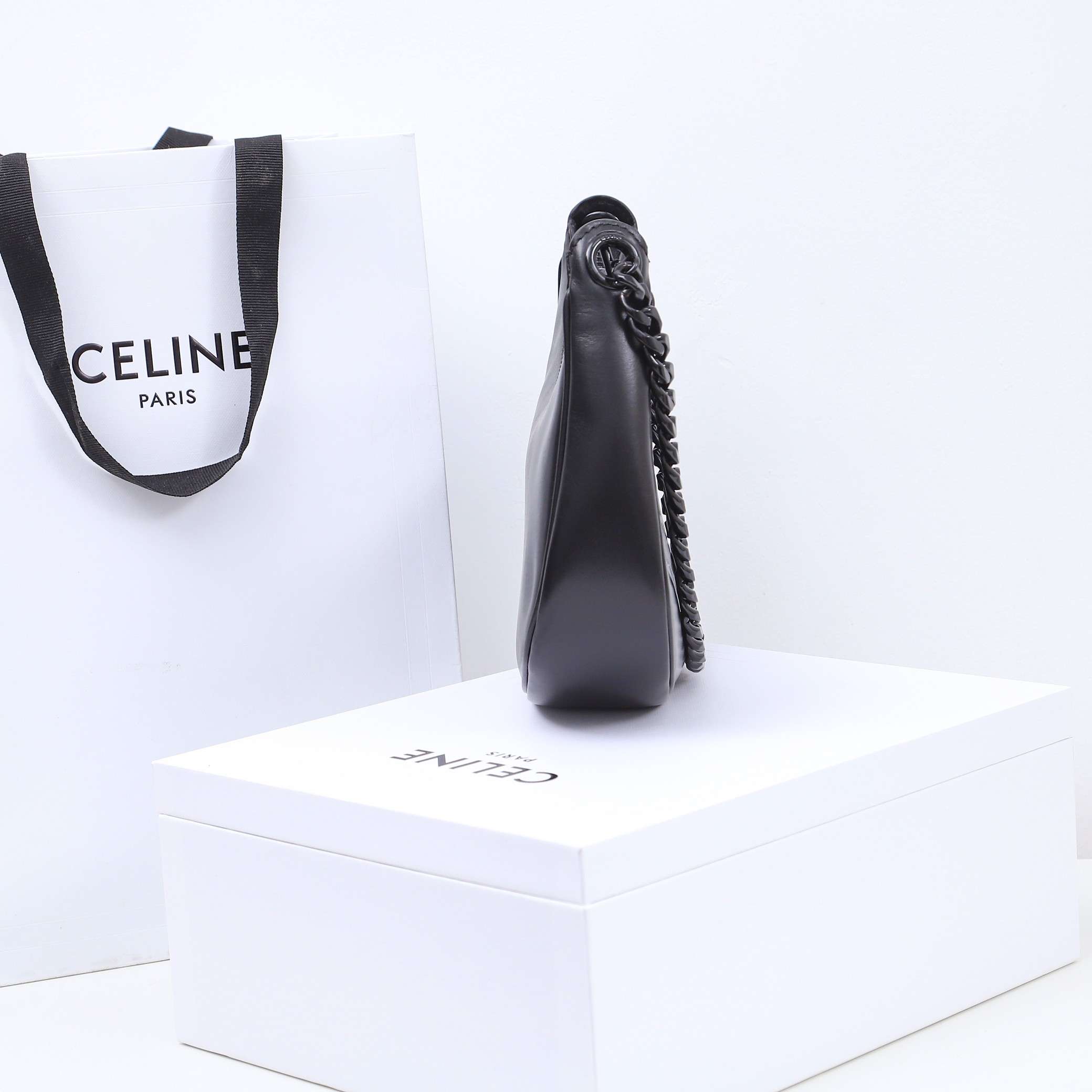 1:1 Replica Celine Ava Bag In Smooth Black For Women 9.8in/25cm - Image 7