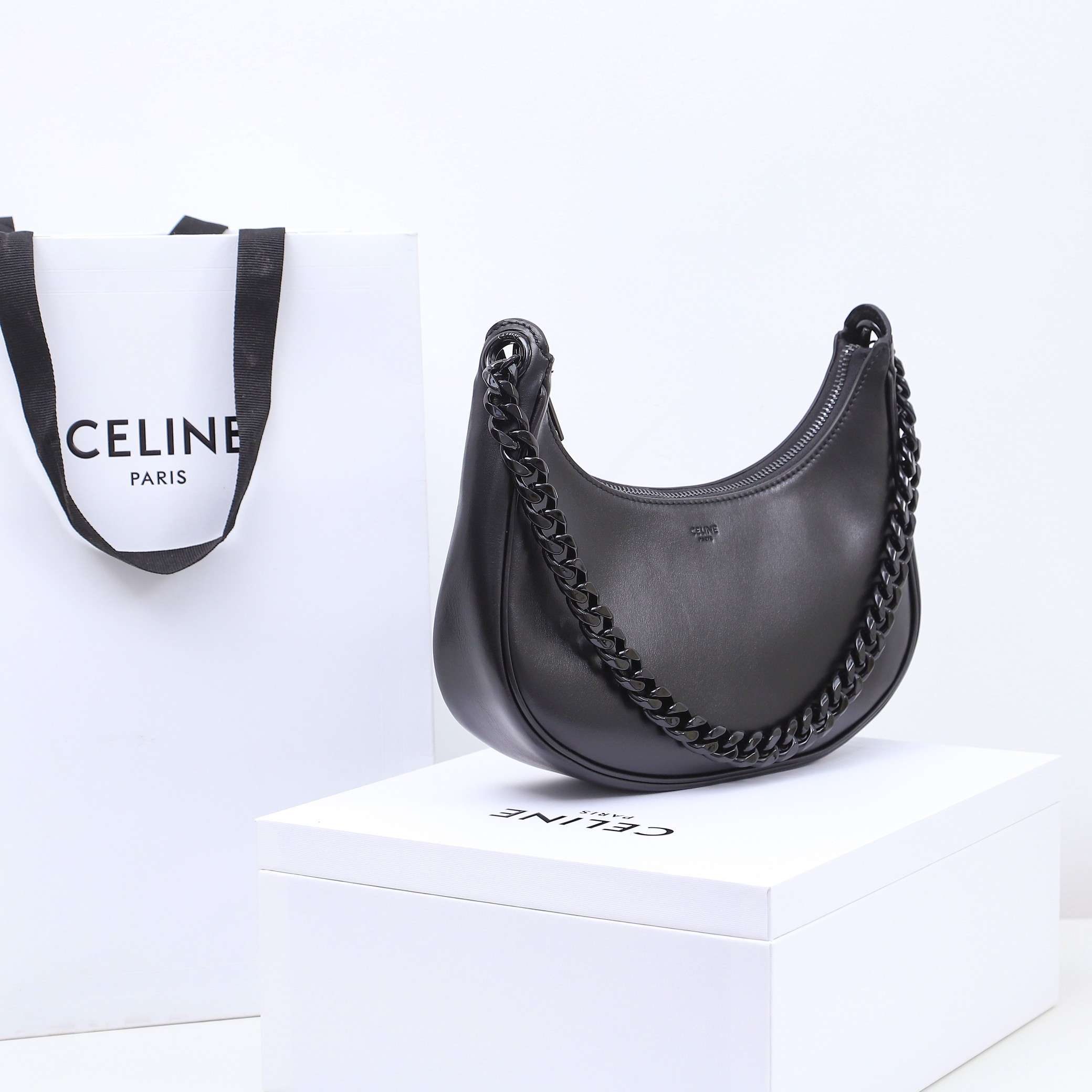 1:1 Replica Celine Ava Bag In Smooth Black For Women 9.8in/25cm - Image 8