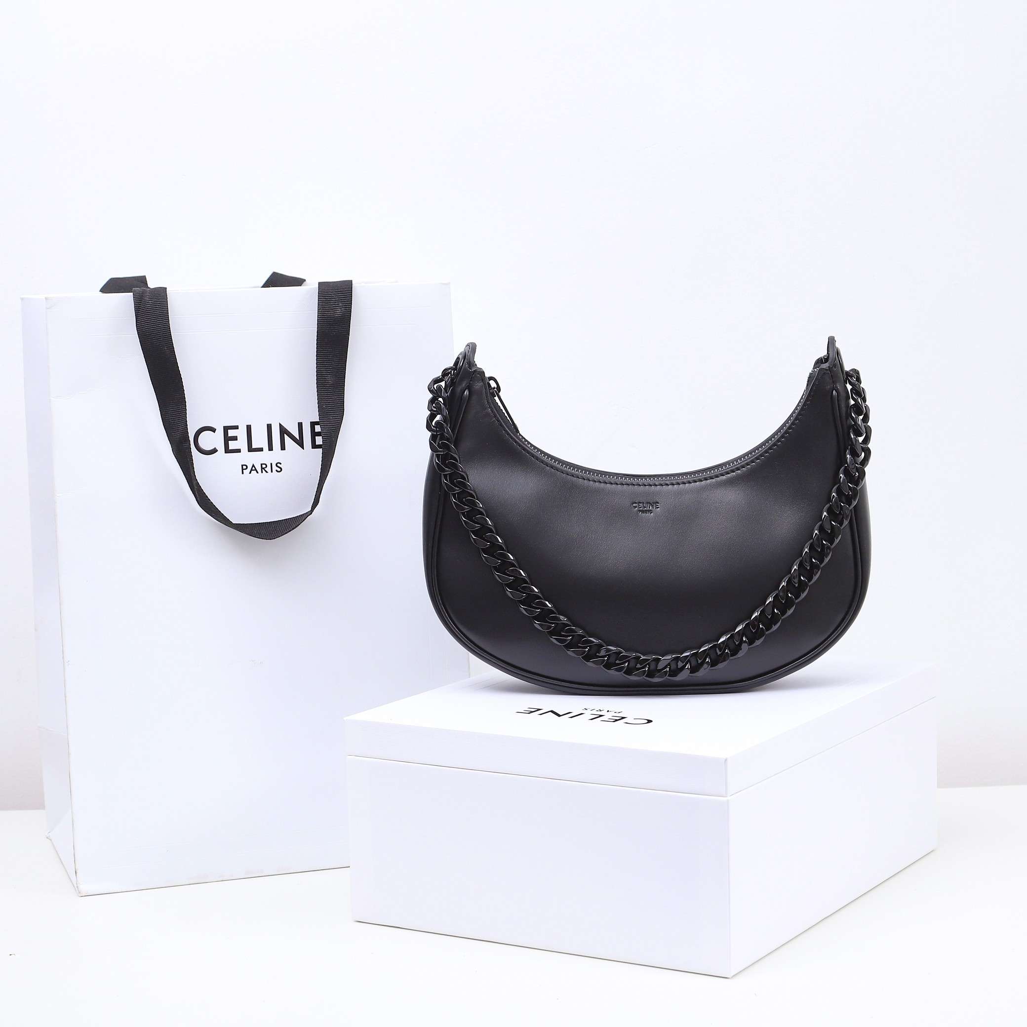 1:1 Replica Celine Ava Bag In Smooth Black For Women 9.8in/25cm - Image 9