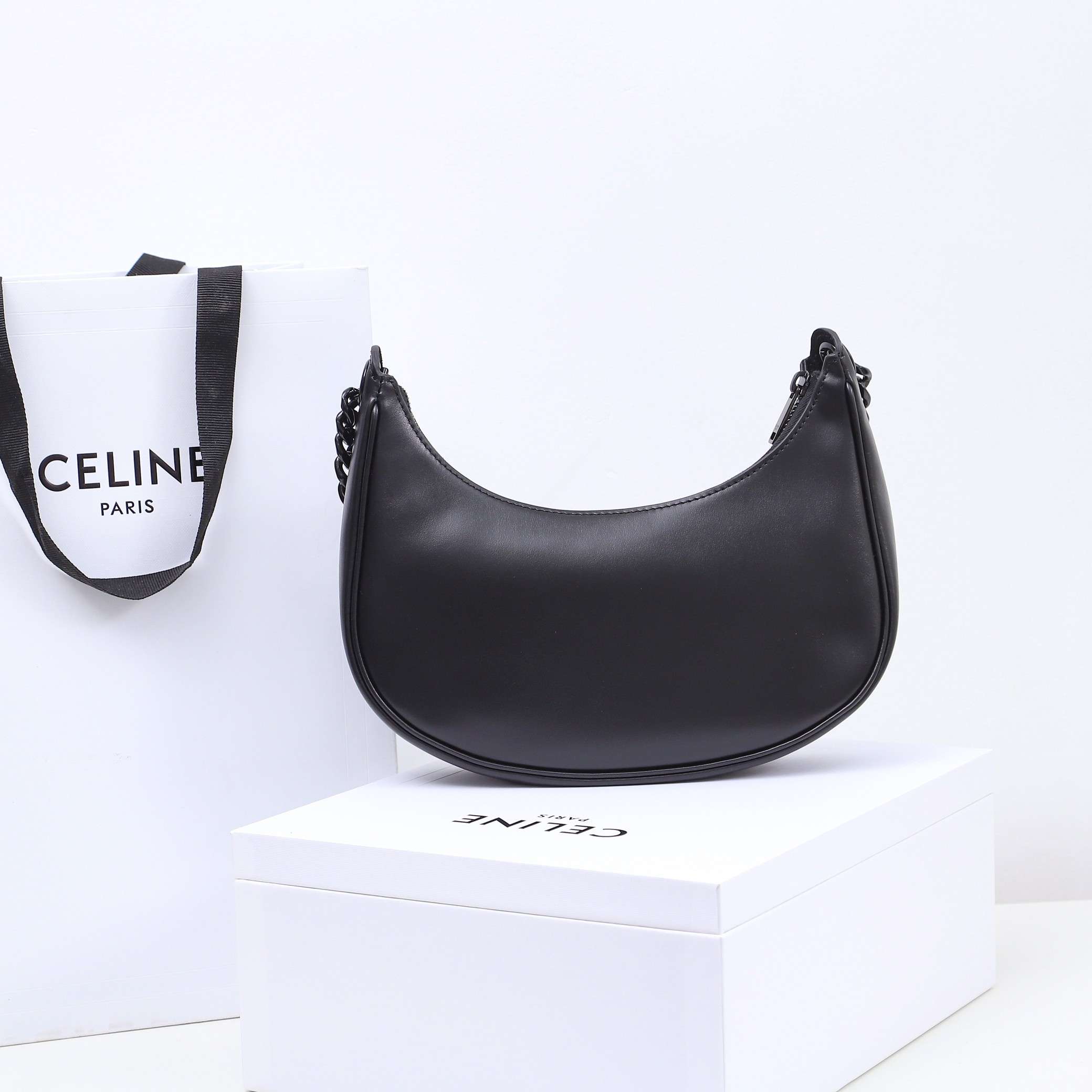 1:1 Replica Celine Ava Bag In Smooth Black For Women 9.8in/25cm - Image 6