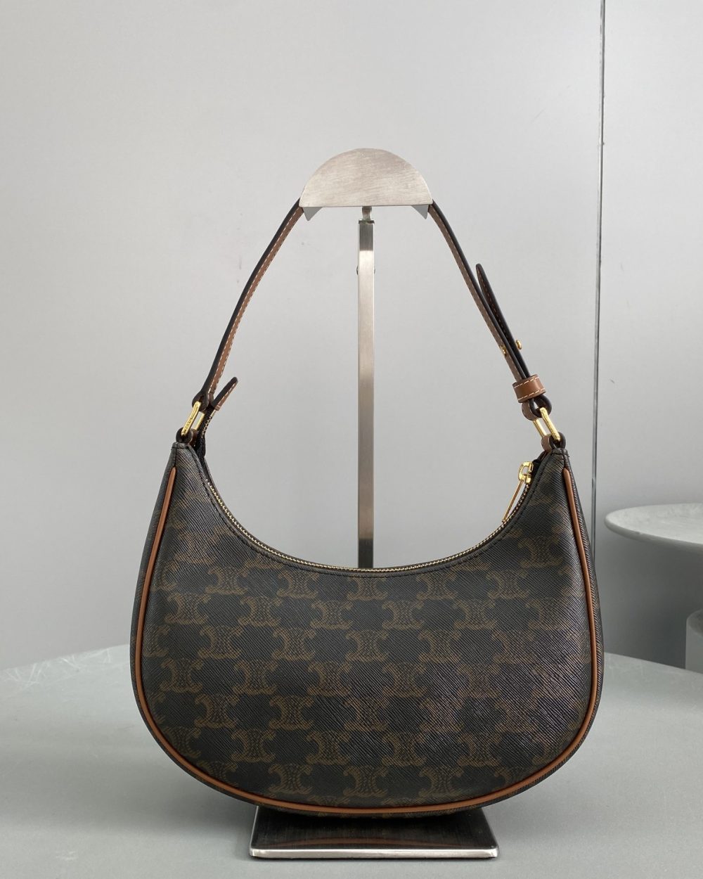 1:1 Replica Celine Ava Bag In Triomphe Canvas Brown For Women 9in/23.5cm 193952BZJ.04LU