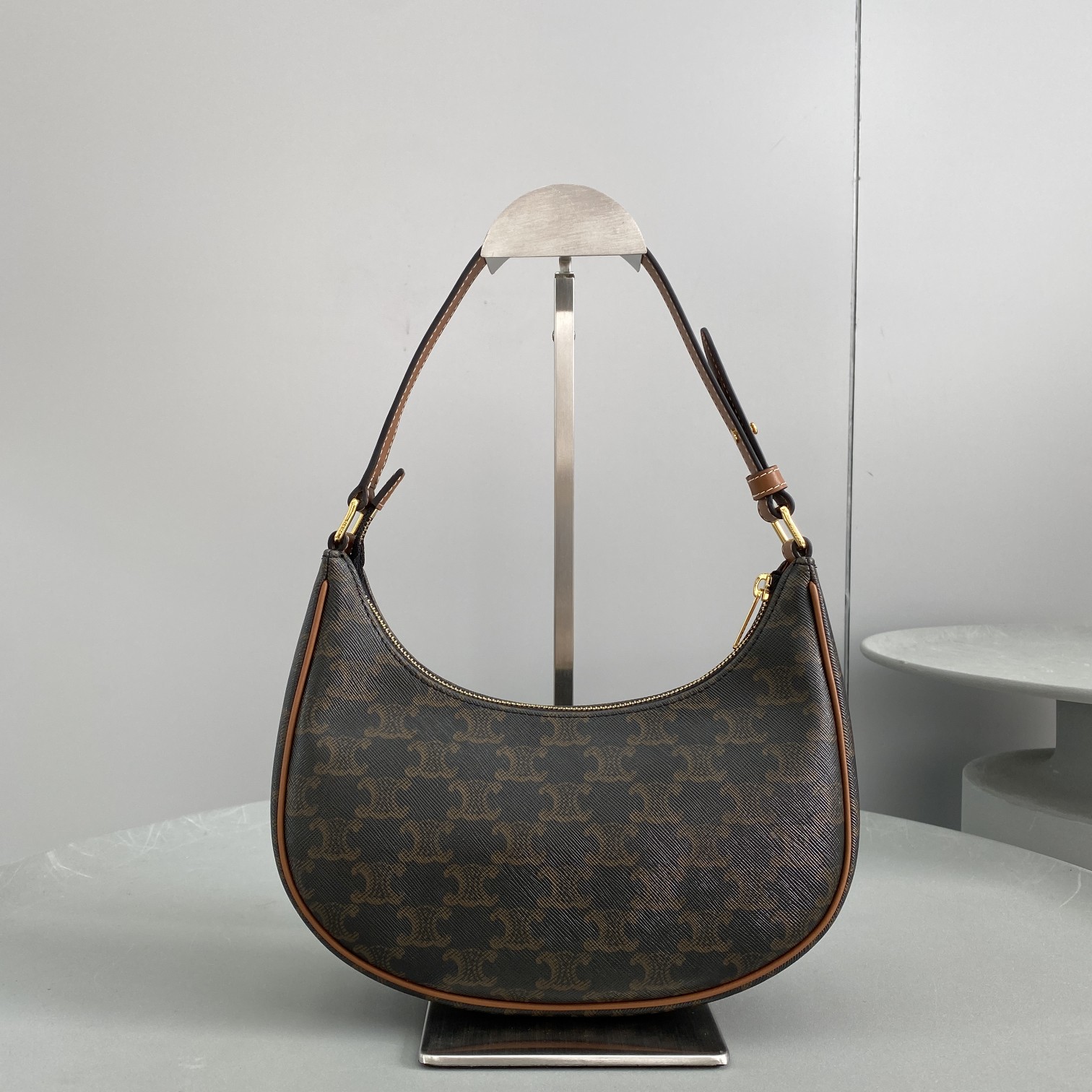 1:1 Replica Celine Ava Bag In Triomphe Canvas Brown For Women 9in/23.5cm 193952BZJ.04LU