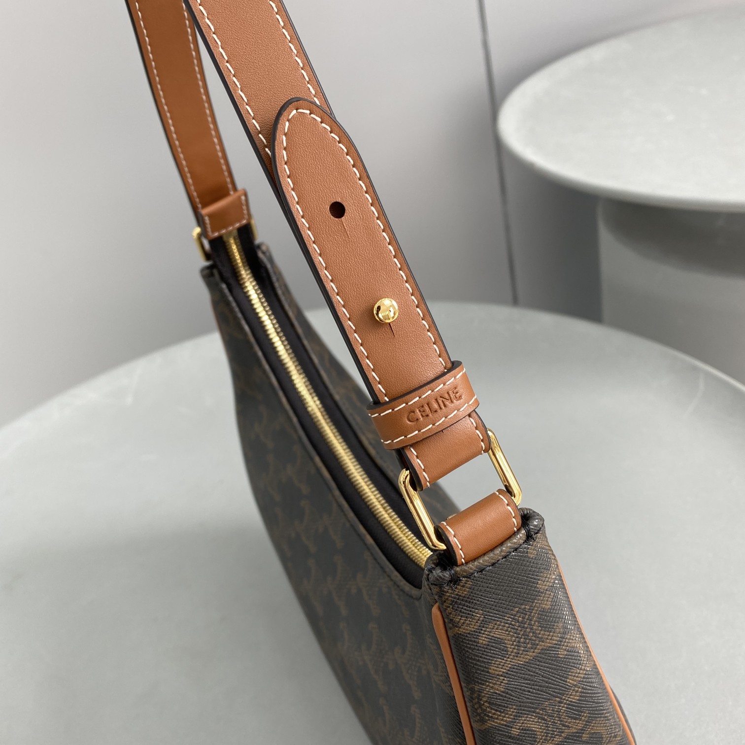 1:1 Replica Celine Ava Bag In Triomphe Canvas Brown For Women 9in/23.5cm 193952BZJ.04LU - Image 7