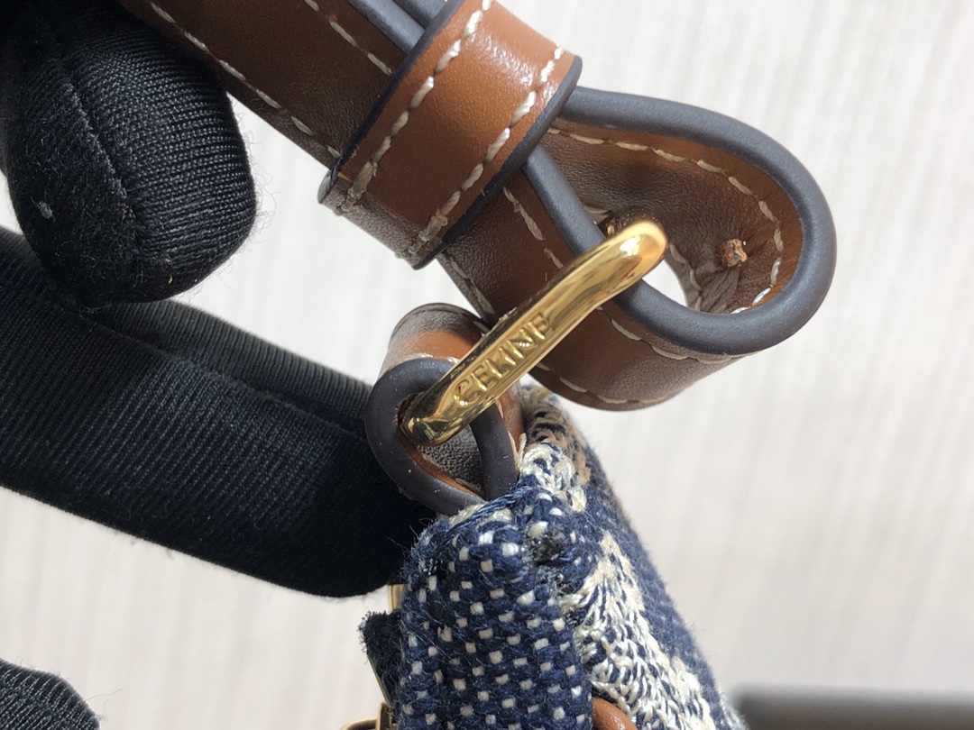 1:1 Replica Celine Ava Bag In Triomphe Canvas Denim For Women 9in/23cm - Image 8