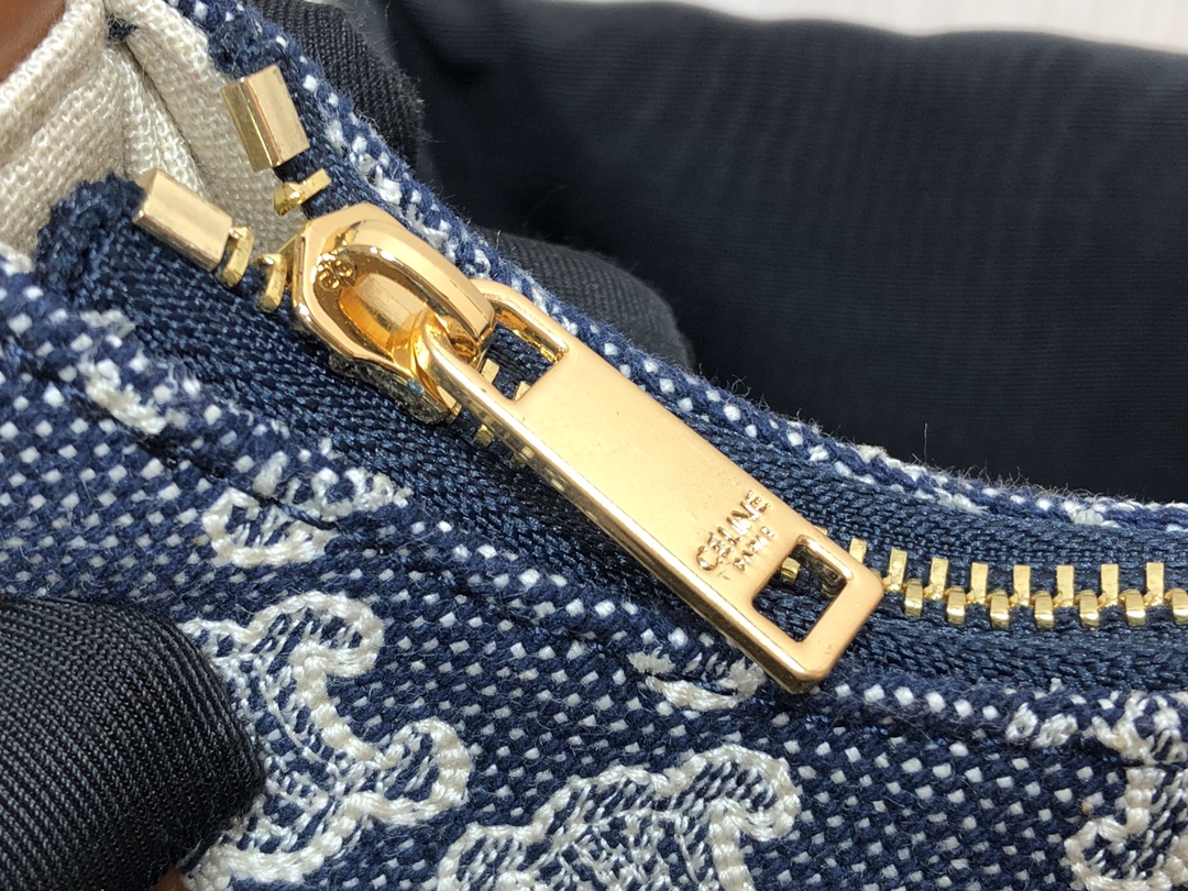 1:1 Replica Celine Ava Bag In Triomphe Canvas Denim For Women 9in/23cm - Image 7