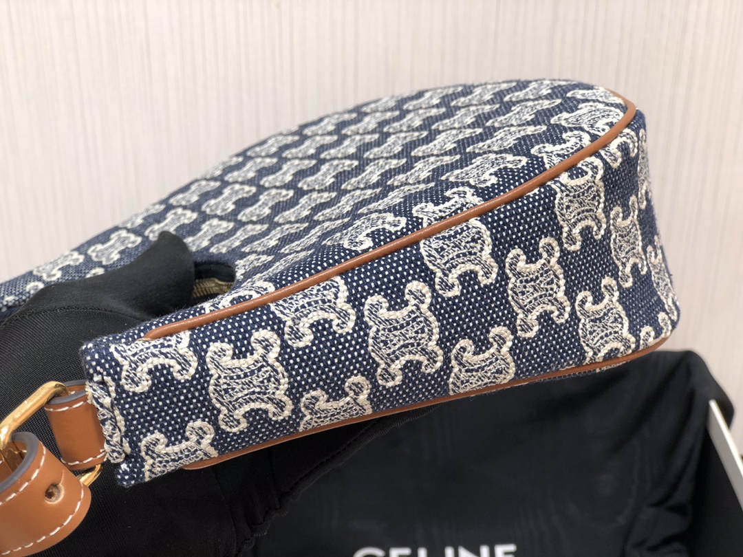 1:1 Replica Celine Ava Bag In Triomphe Canvas Denim For Women 9in/23cm - Image 2