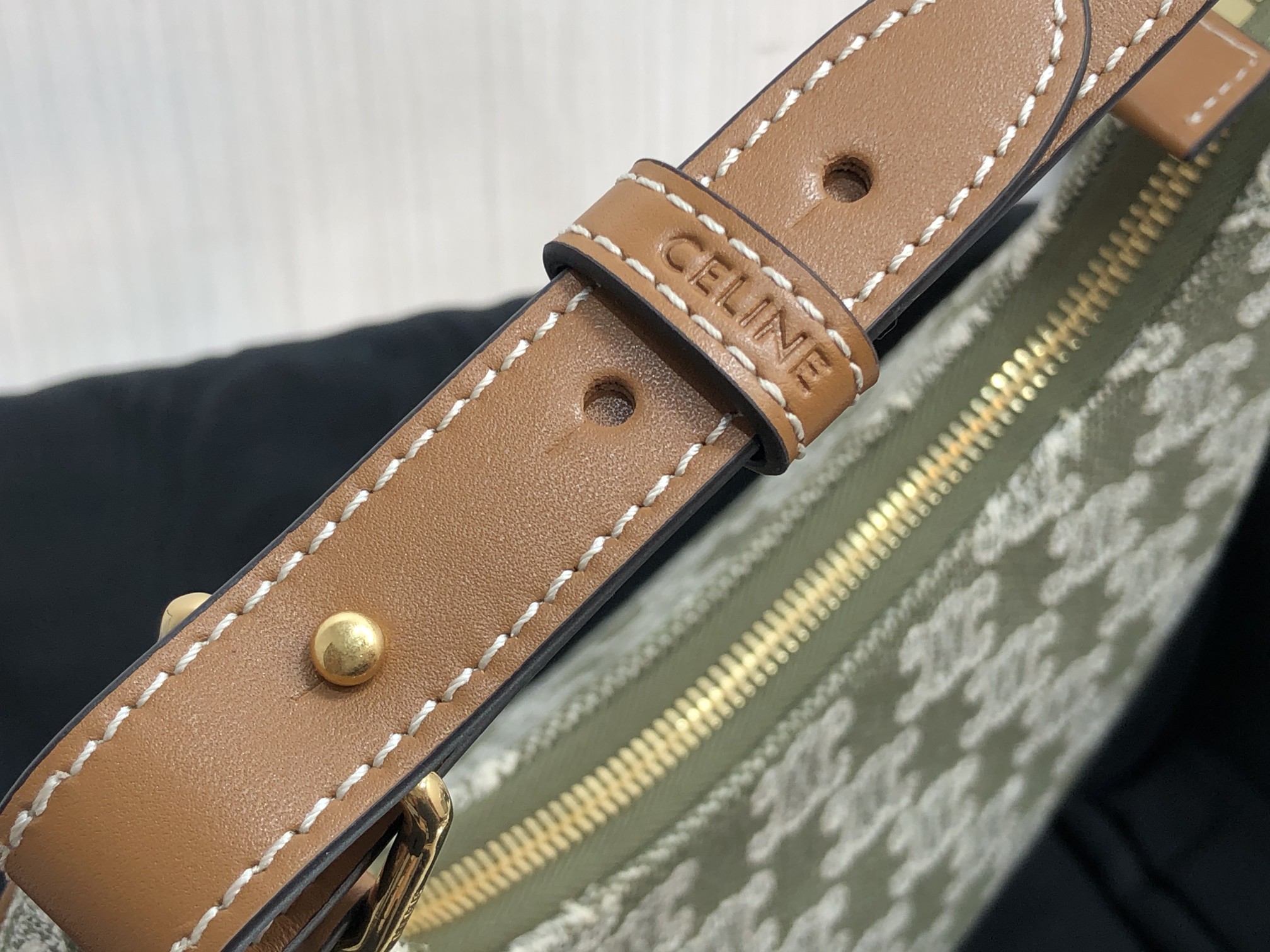 1:1 Replica Celine Ava Bag In Triomphe Canvas Green For Women 9in/23cm - Image 2