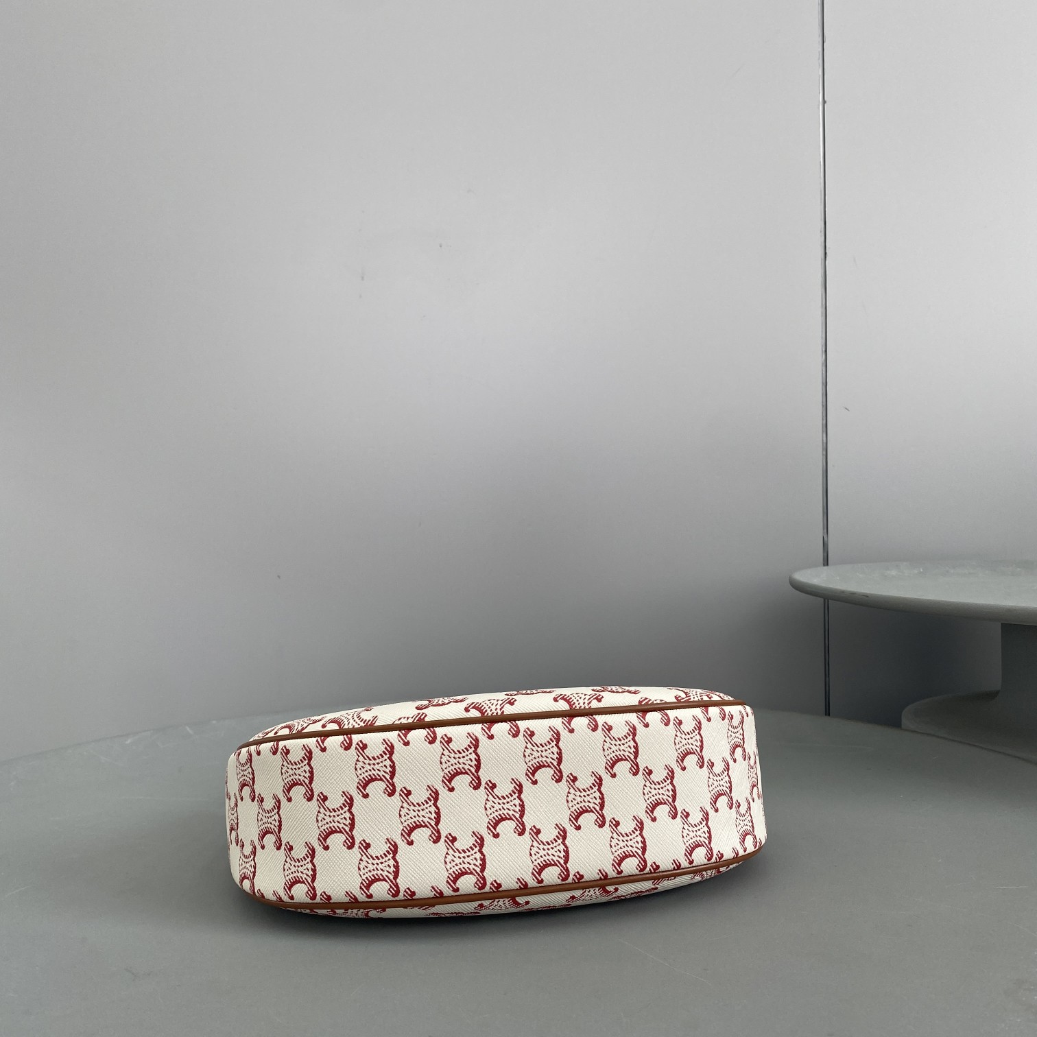 1:1 Replica Celine Ava Bag In Triomphe Canvas White/Red For Women 9in/23.5cm - Image 4