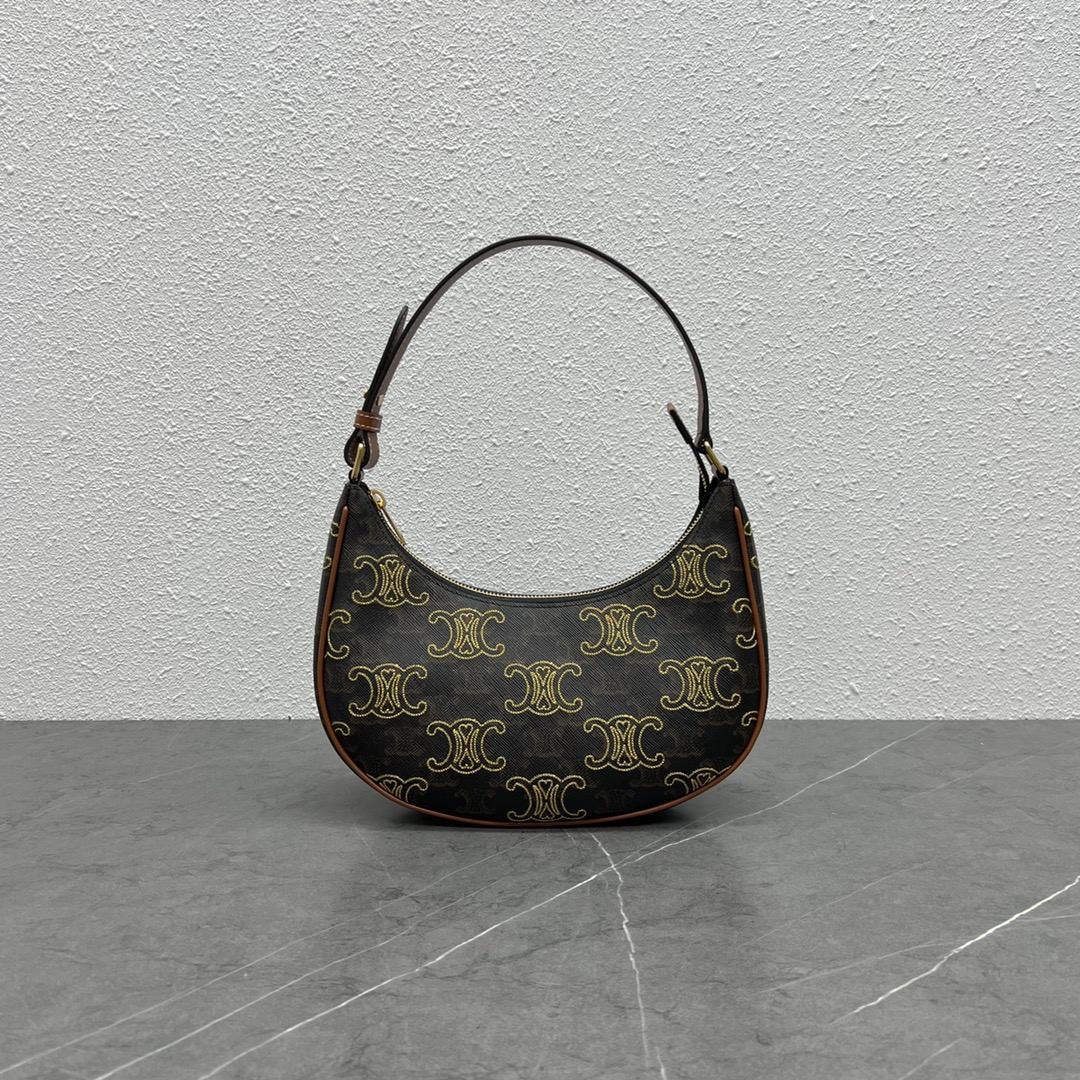 1:1 Replica Celine Ava Bag In Triomphe Canvas Xl Brown For Women 9in/23.5cm - Image 4