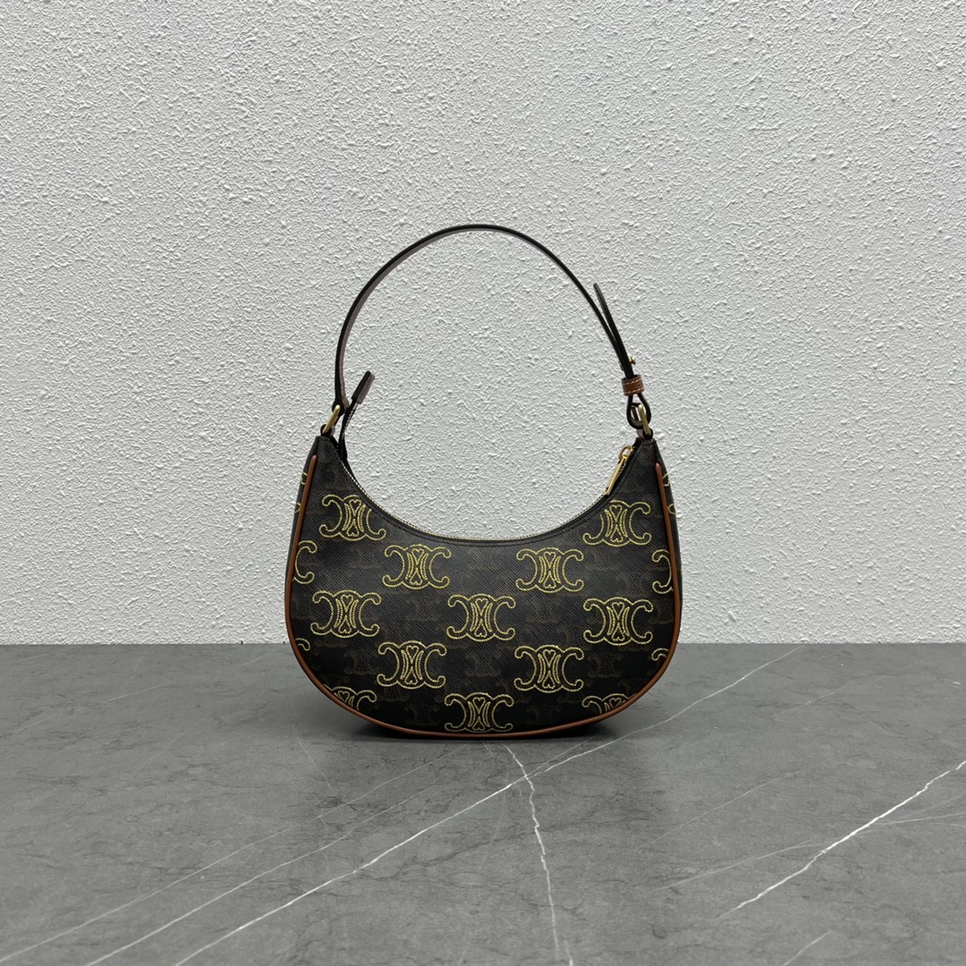 1:1 Replica Celine Ava Bag In Triomphe Canvas Xl Brown For Women 9in/23.5cm