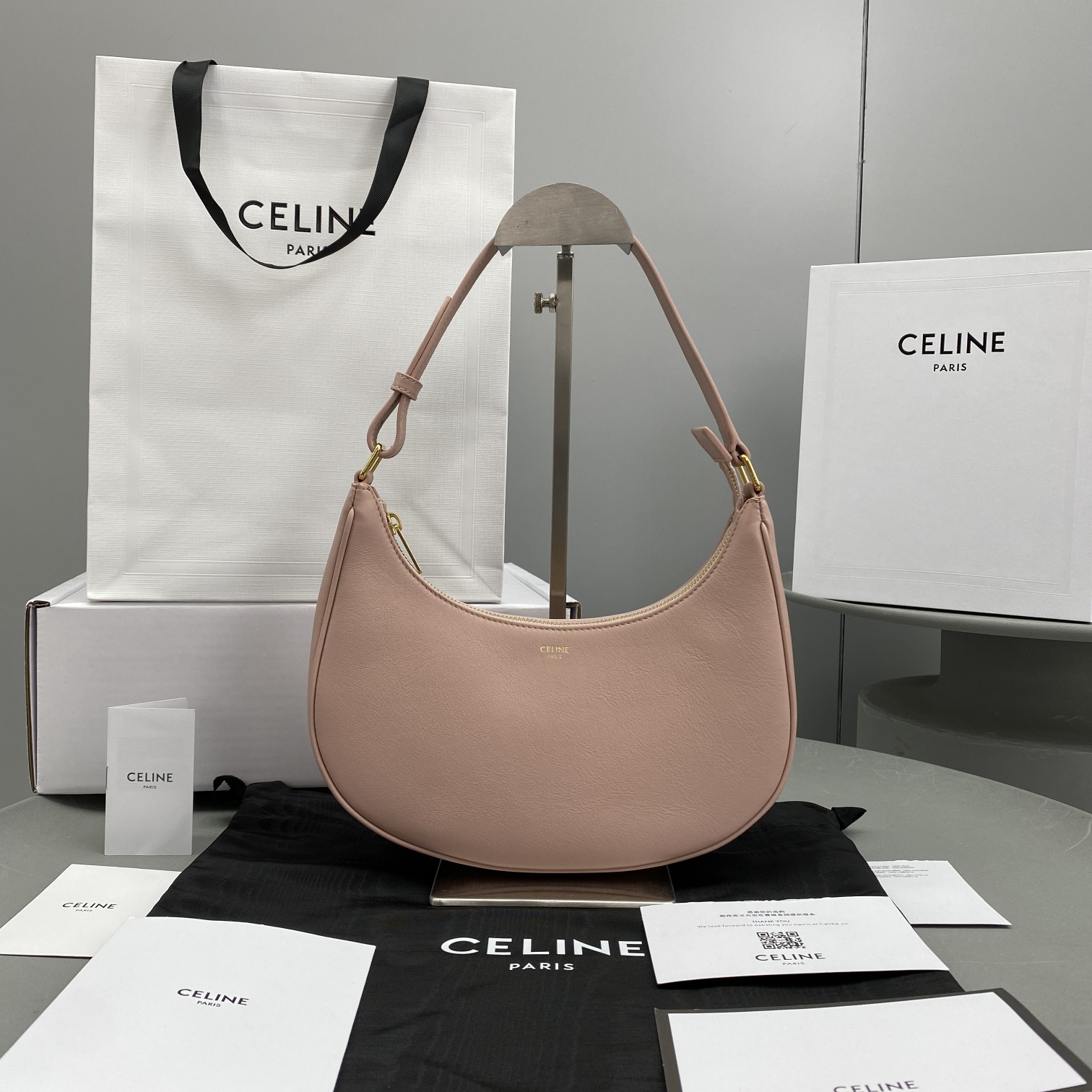 1:1 Replica Celine Ava Bag Light Pink For Women 9in/23.5cm 193953DGQ.25VP - Image 2