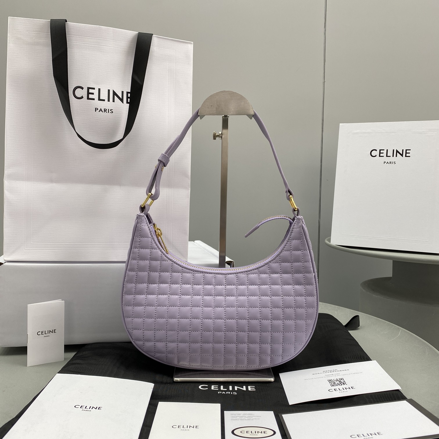1:1 Replica Celine Ava Bag Violet For Women 9in/23.5cm - Image 7