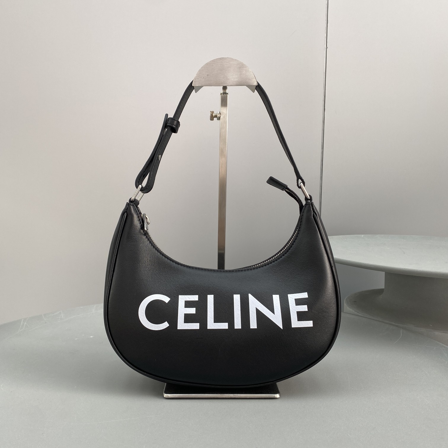 1:1 Replica Celine Ava Bag With Celine Print Black For Women 9in/23.5cm
