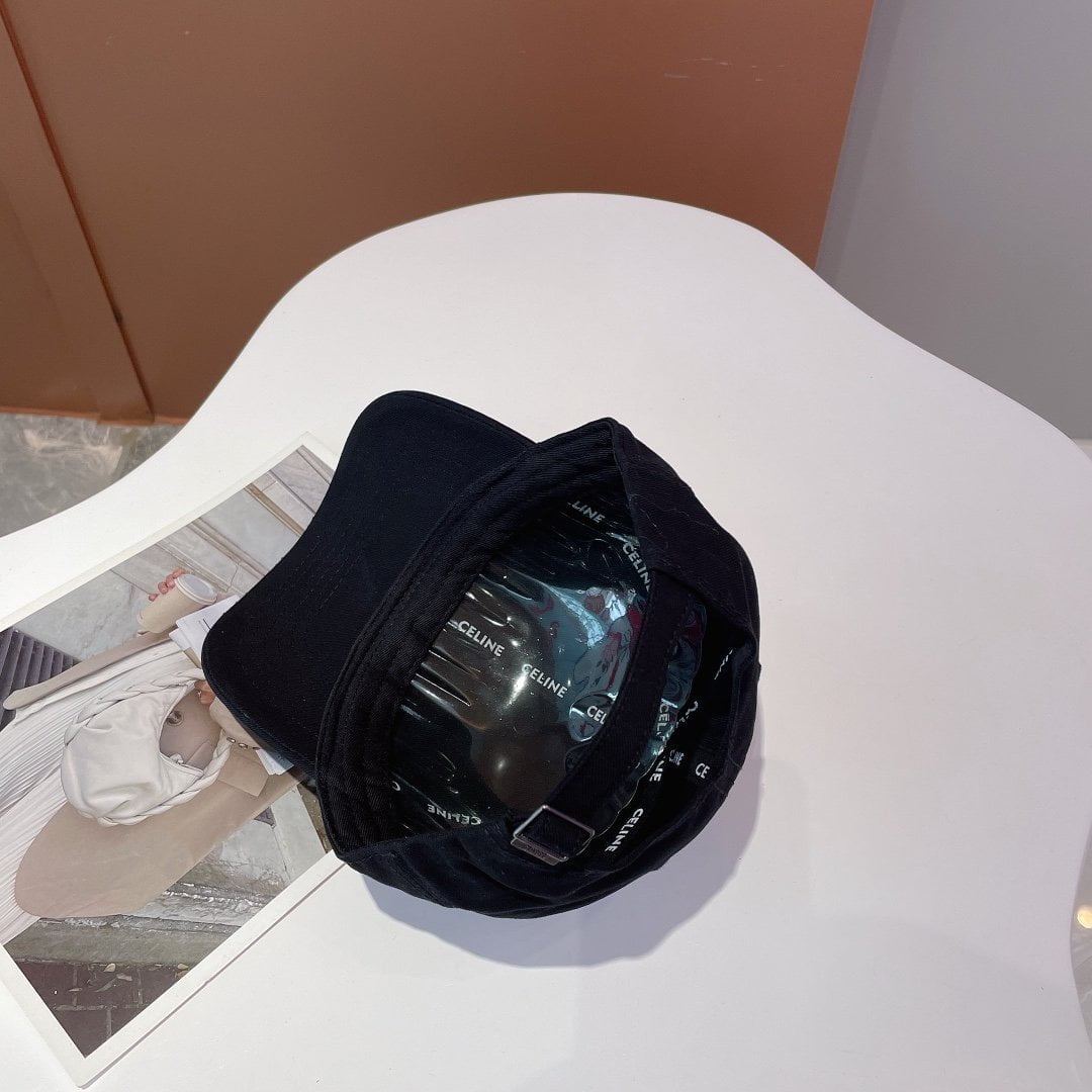 Celine Baseball Cap In Cotton Black - Image 3