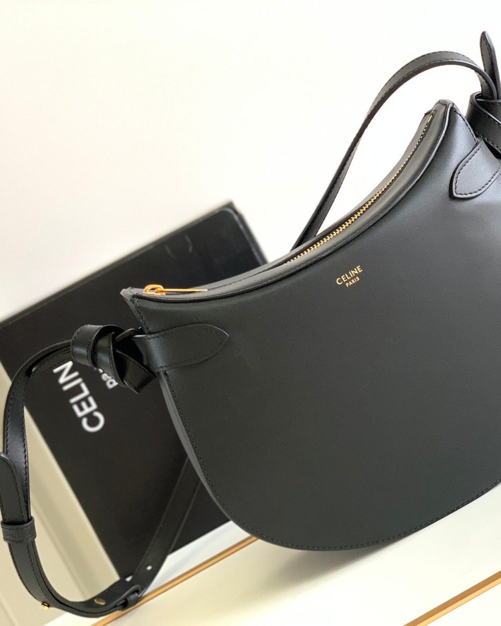 1:1 Replica Celine Besace Noeuds Francais Bag Black For Women 10in/25cm