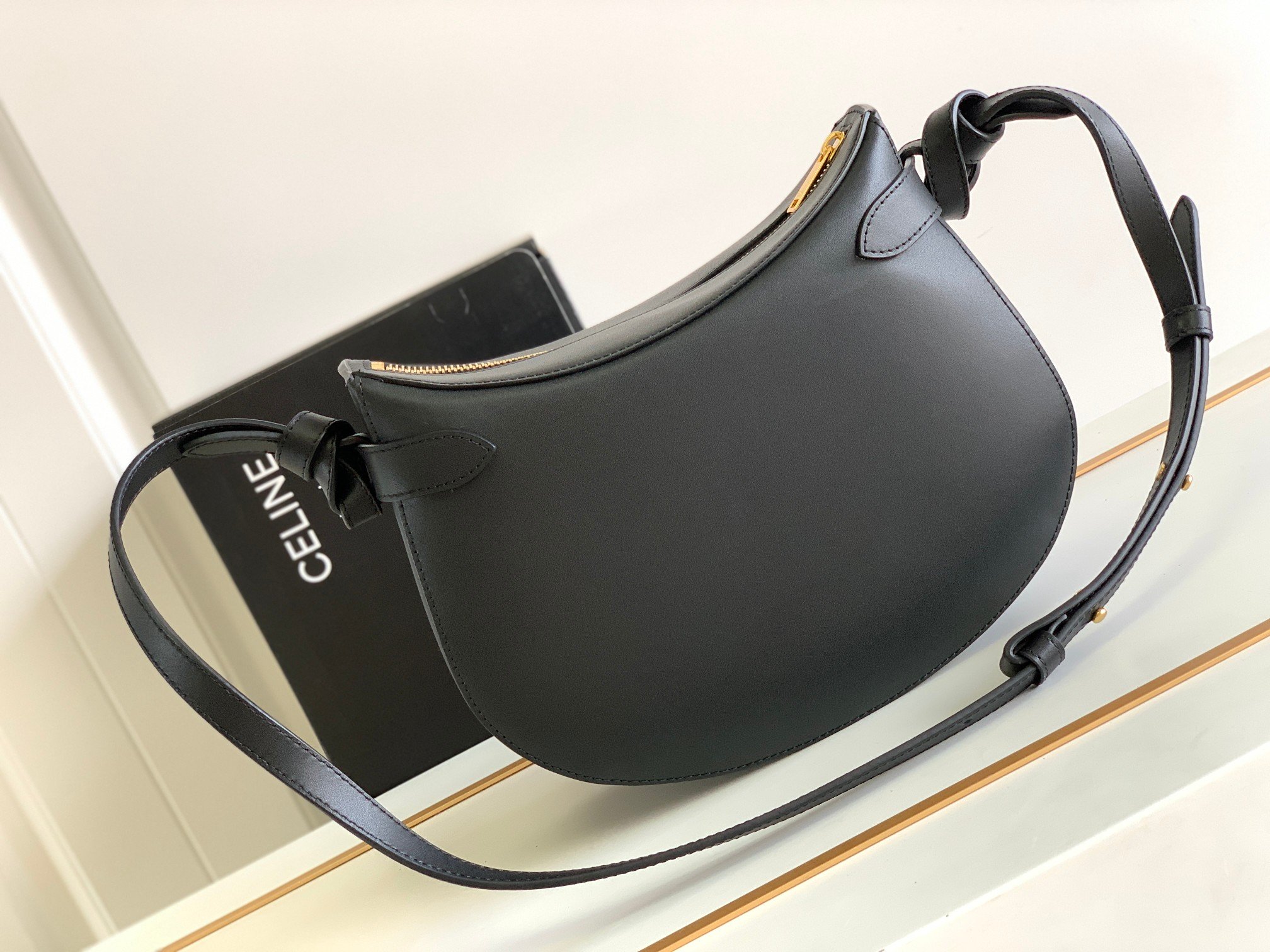 1:1 Replica Celine Besace Noeuds Francais Bag Black For Women 10in/25cm - Image 3