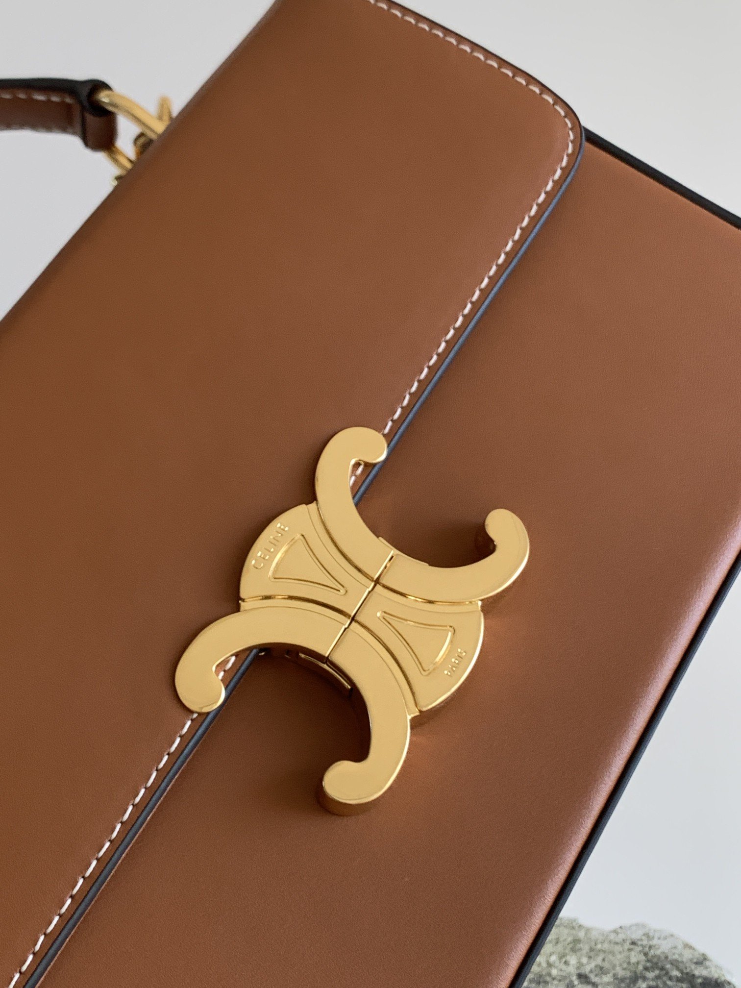 1:1 Replica Celine Box Triomphe Bag Brown For Women 9in/22cm 199993BFN.04LU - Image 8