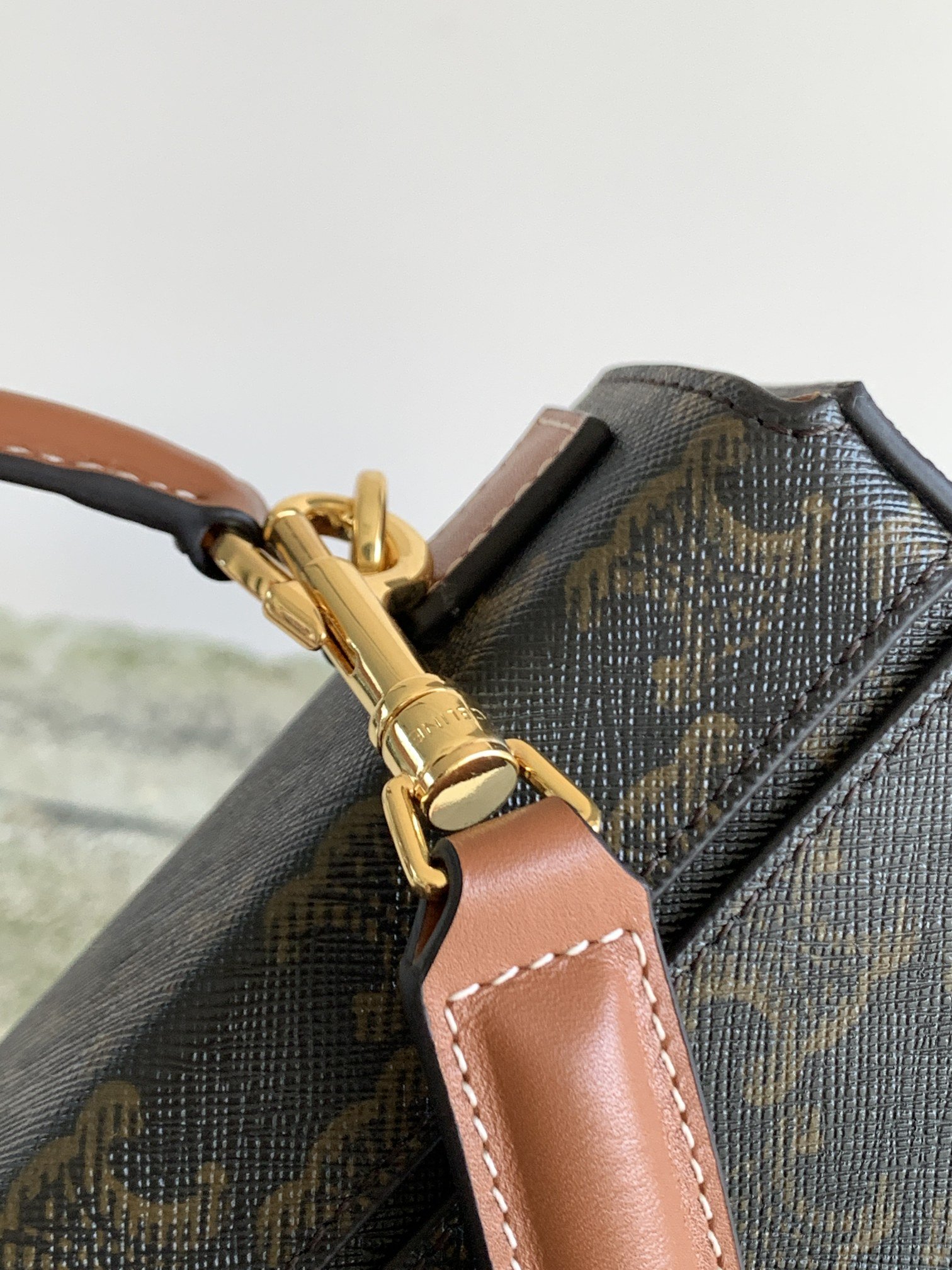 1:1 Replica Celine Box Triomphe Bag In Triomphe Canvas Brown For Women 9in/22cm - Image 4