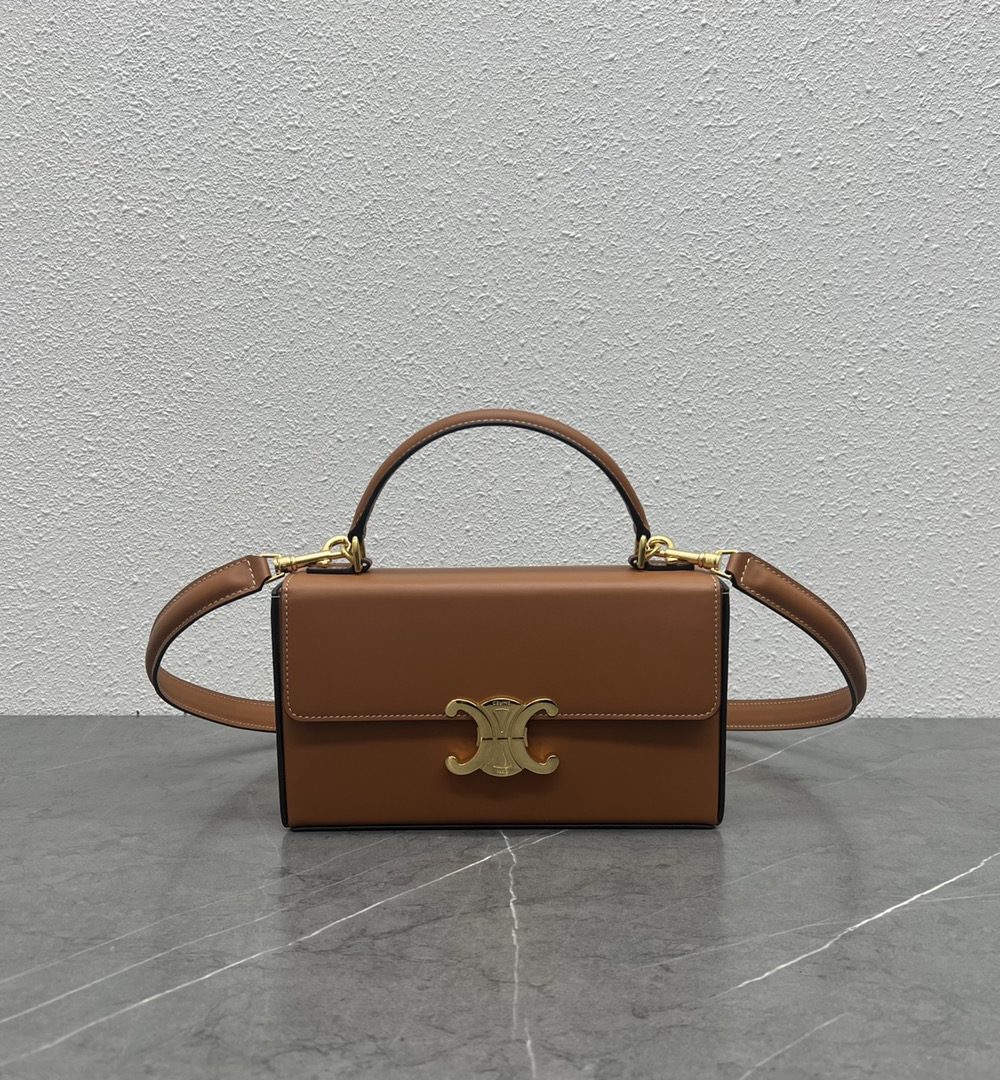 1:1 Replica Celine Box Triomphe Tan For Women 9in/22cm 199993BFN.04LU