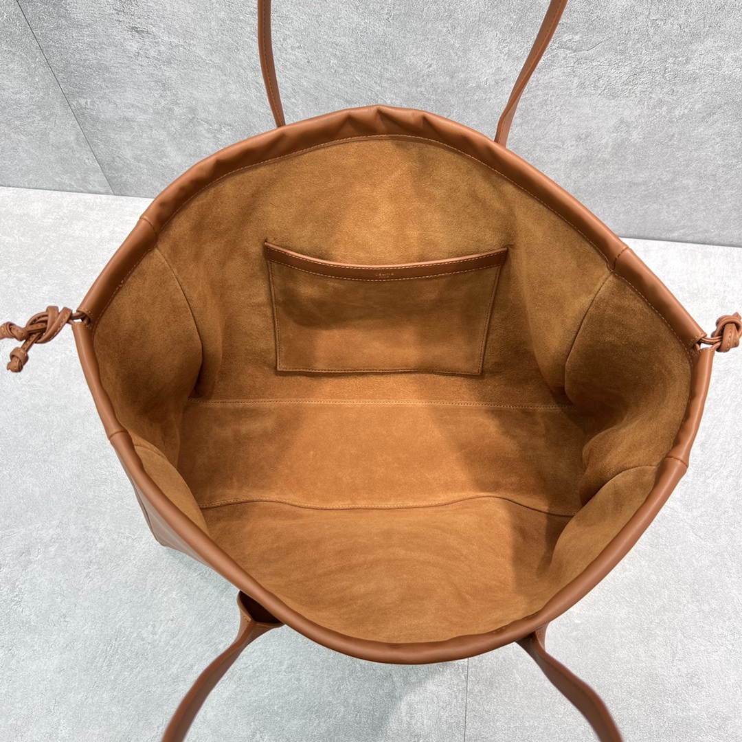 1:1 Replica Celine Cabas Drawstring Cuir Triomphe Tan For Women 17in/44cm 199973DU3.04LU - Image 5