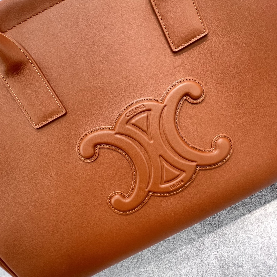 1:1 Replica Celine Cabas Drawstring Cuir Triomphe Tan For Women 17in/44cm 199973DU3.04LU - Image 3