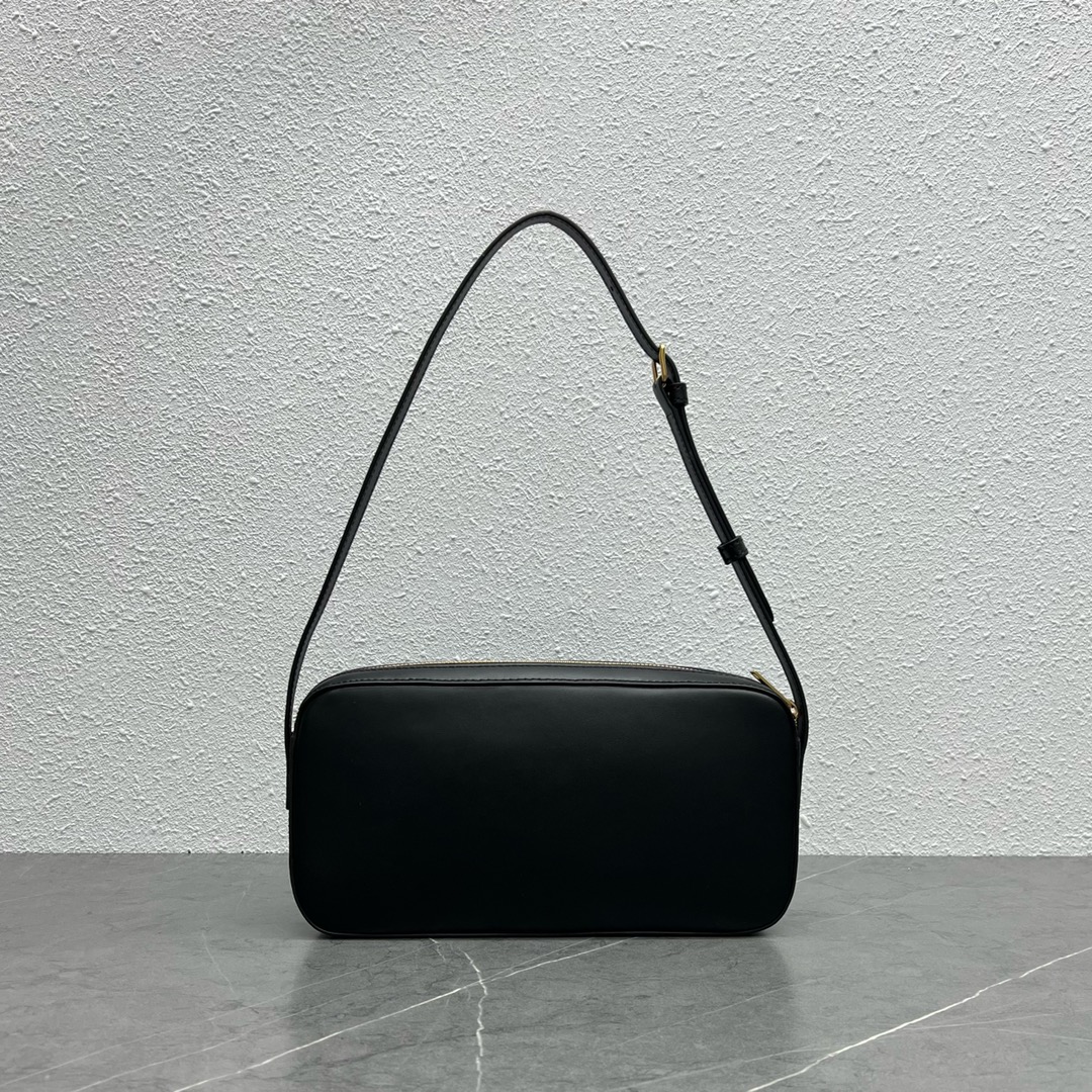 1:1 Replica Celine Camera Shoulder Bag Cuir Triomphe Black For Women 10in/26cm - Image 4