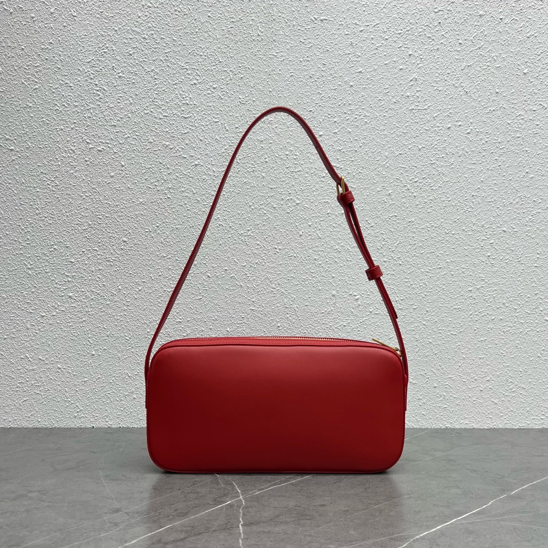1:1 Replica Celine Camera Shoulder Bag Cuir Triomphe Red For Women 10in/26cm - Image 4