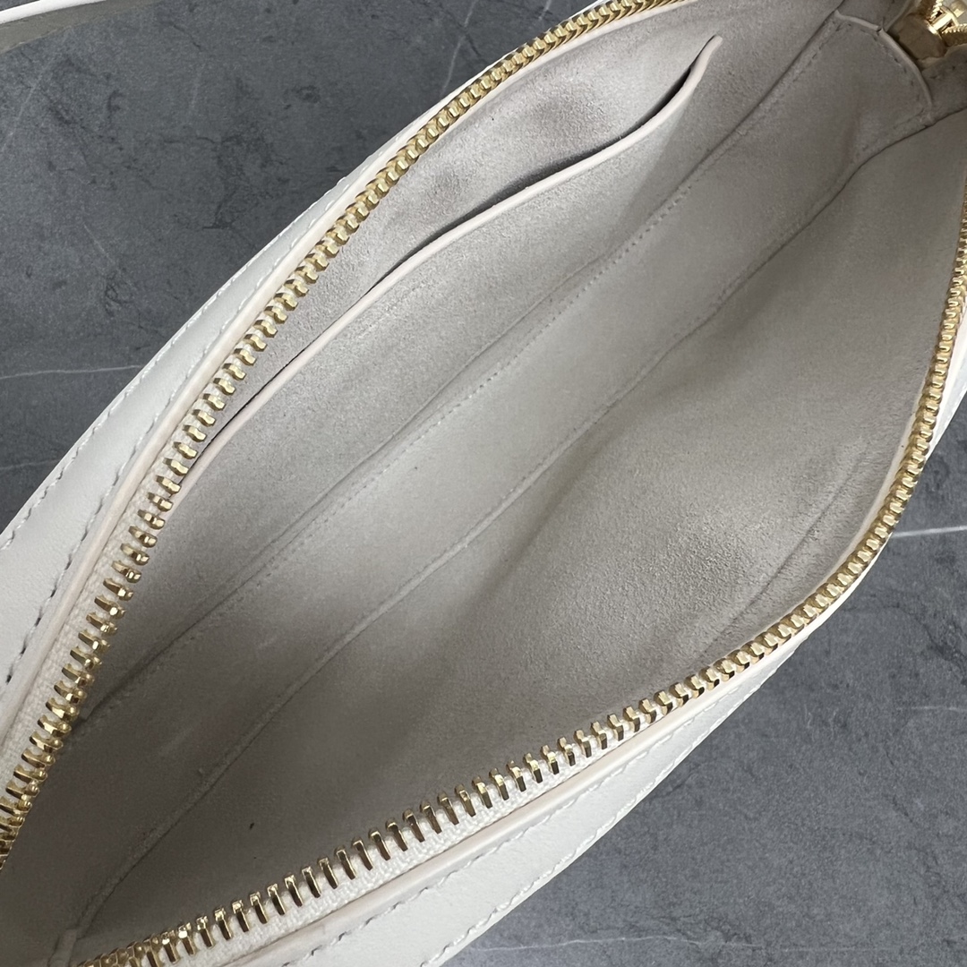 1:1 Replica Celine Camera Shoulder Bag Cuir Triomphe White For Women 10in/26cm - Image 4