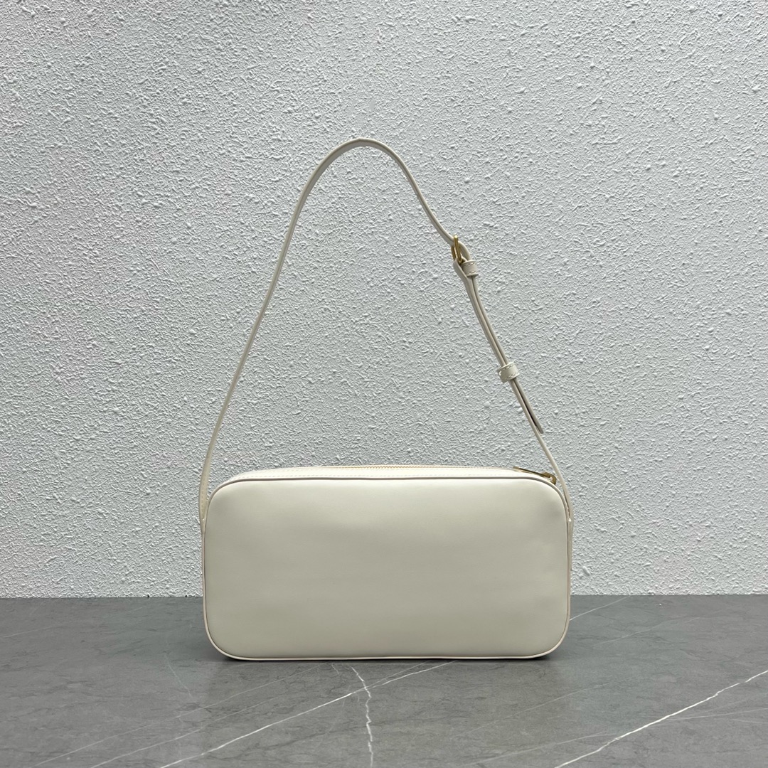 1:1 Replica Celine Camera Shoulder Bag Cuir Triomphe White For Women 10in/26cm - Image 2
