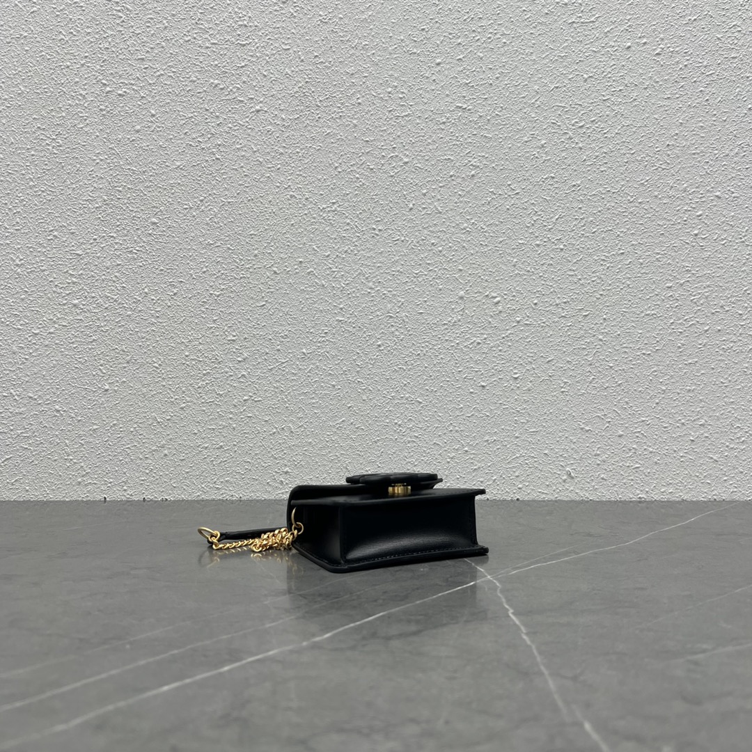 1:1 Replica Celine Card Holder On Chain Triomphe Black For Women 4in/11cm 10J743DPV.38NO - Image 8