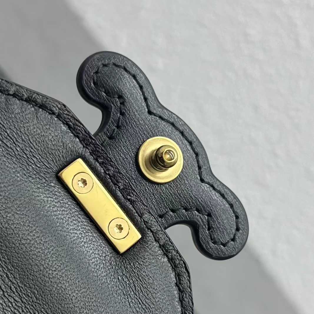 1:1 Replica Celine Card Holder On Chain Triomphe Black For Women 4in/11cm 10J743DPV.38NO - Image 7