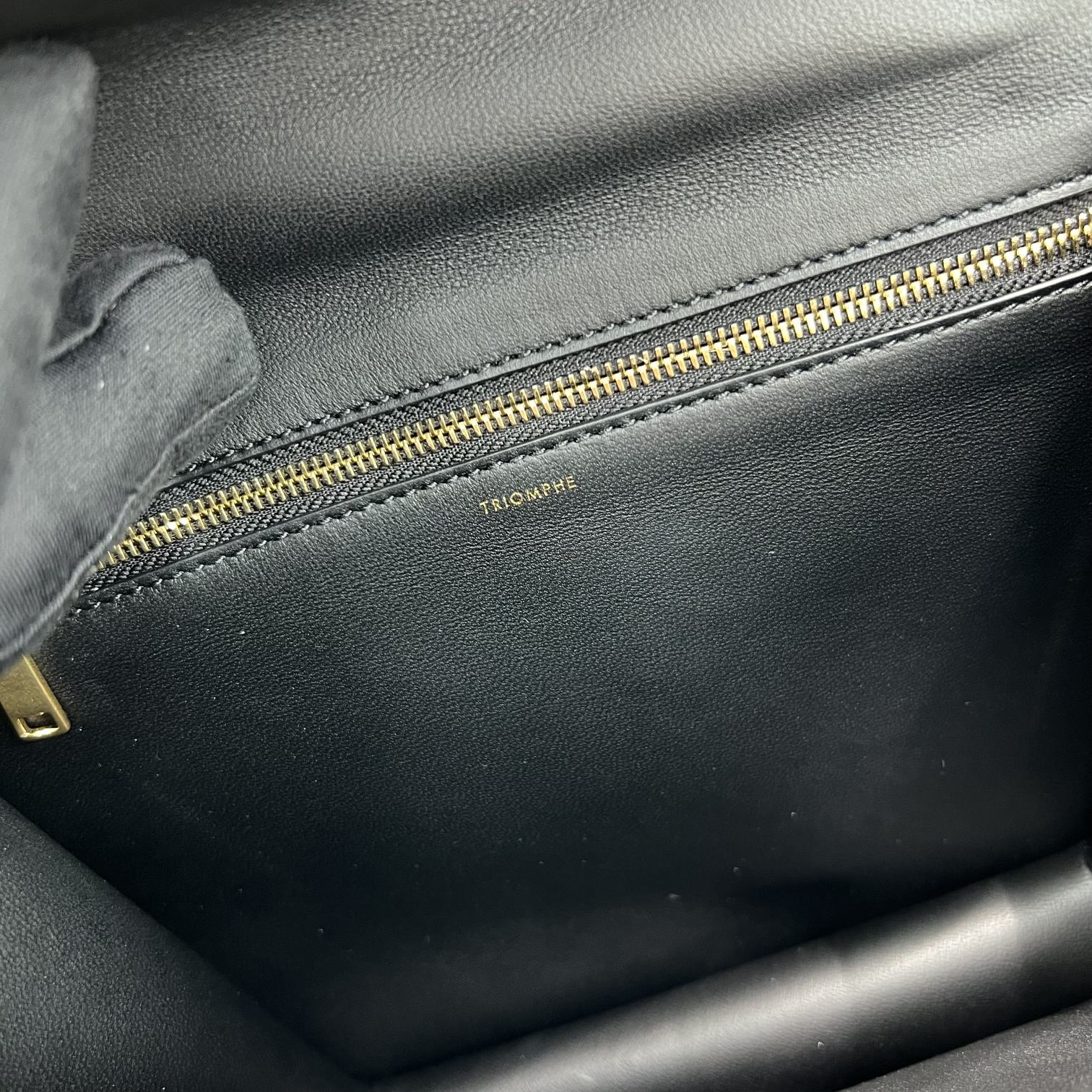 1:1 Replica Celine Chain Besace Triomphe Black For Women 10in/24.5cm 199273BF4.38NO - Image 7