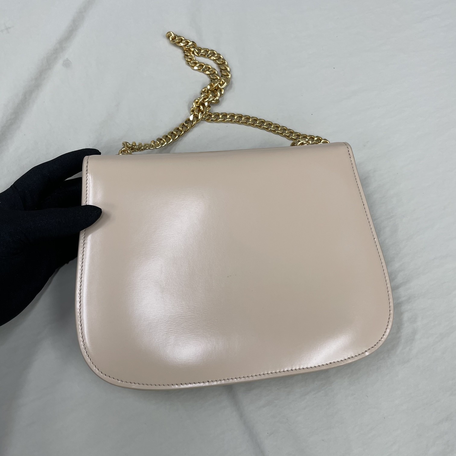 1:1 Replica Celine Chain Besace Triomphe Nude For Women 10in/24.5cm 199273BF4.03ND - Image 8