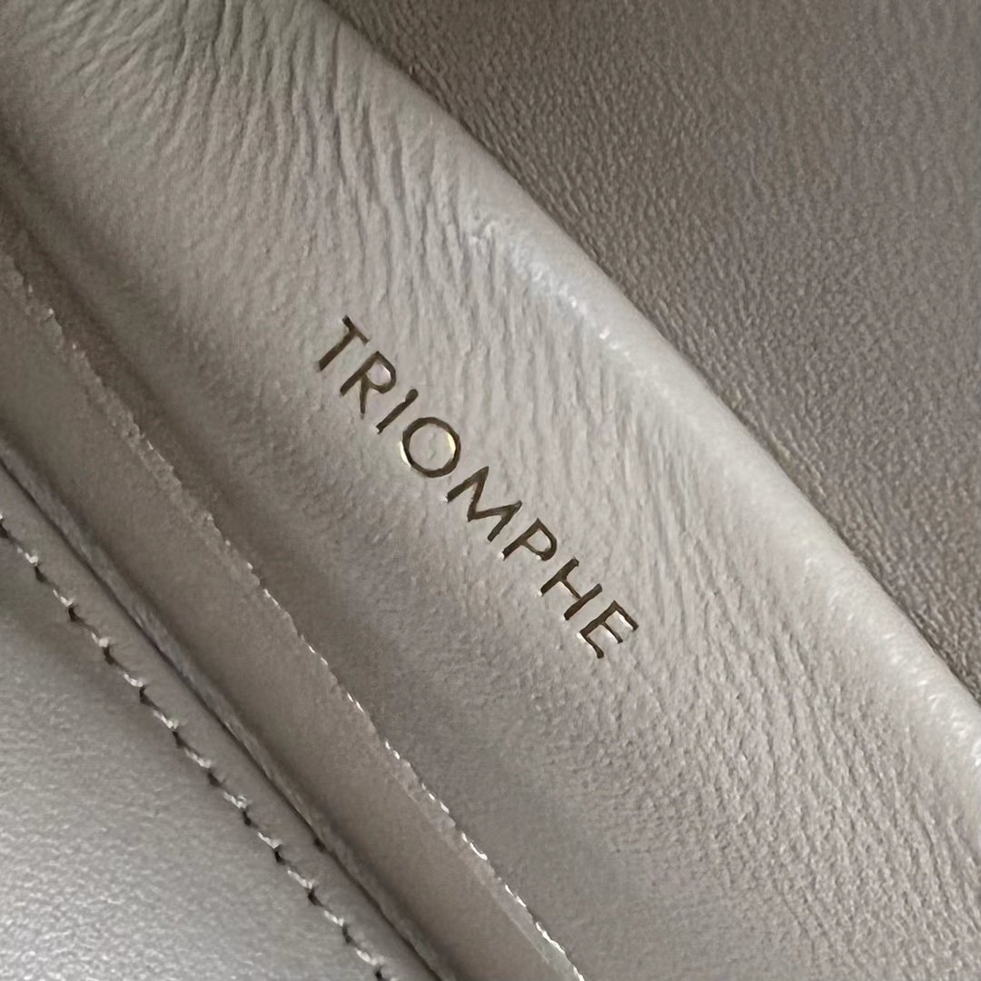 1:1 Replica Celine Chain Box Triomphe Bag Beige For Women 9in/22cm - Image 6