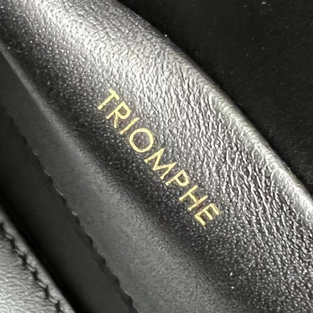 1:1 Replica Celine Chain Box Triomphe Bag Black For Women 9in/22cm 110803BF4.38NO - Image 7