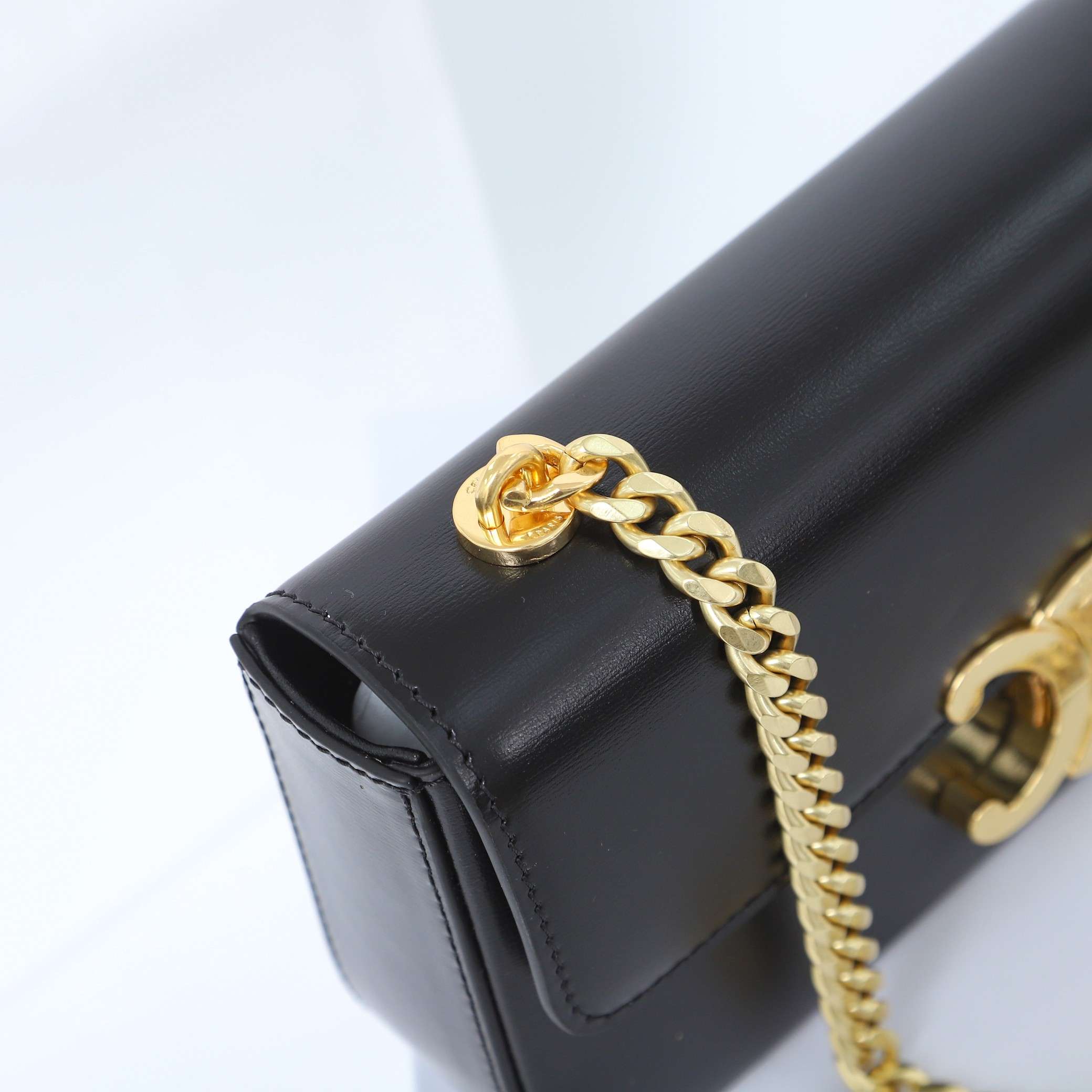 1:1 Replica Celine Chain Shoulder Bag Black For Women 8in/20.5cm 197993BF4.38NO - Image 2