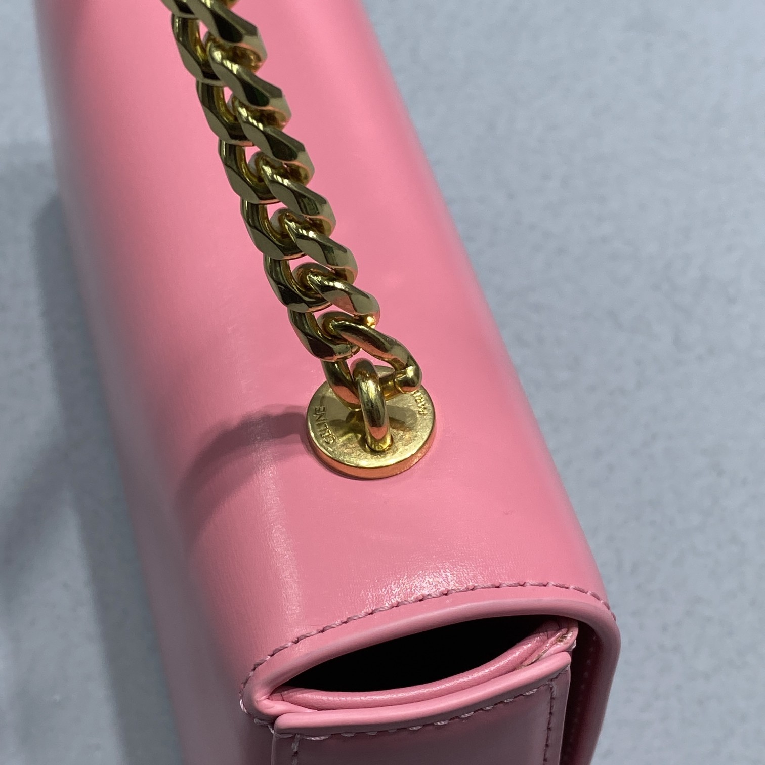 1:1 Replica Celine Chain Shoulder Bag Triomphe Pink For Women 8in/20.5cm - Image 6