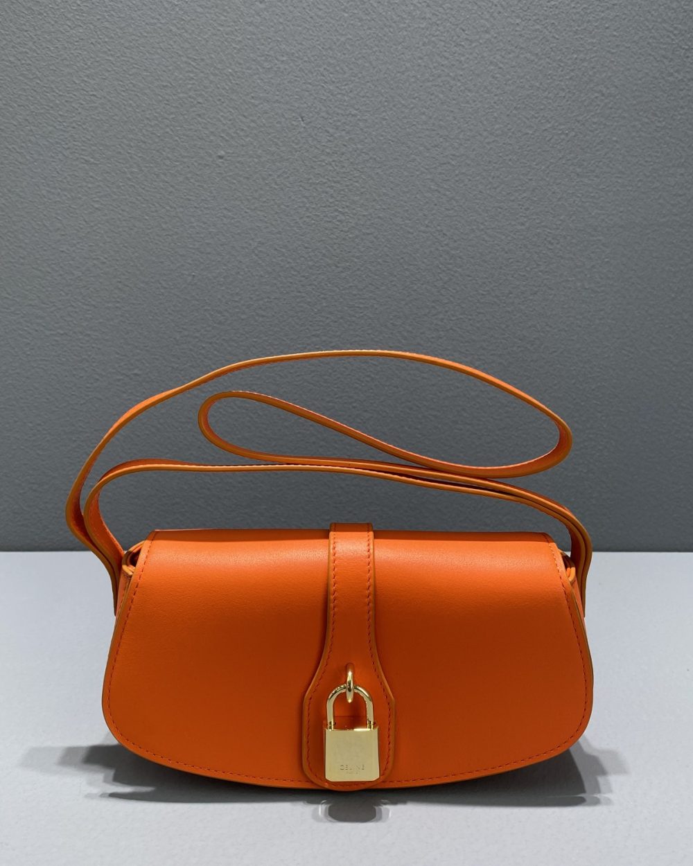 1:1 Replica Celine Clutch On Strap Orange For Women 7in/18cm